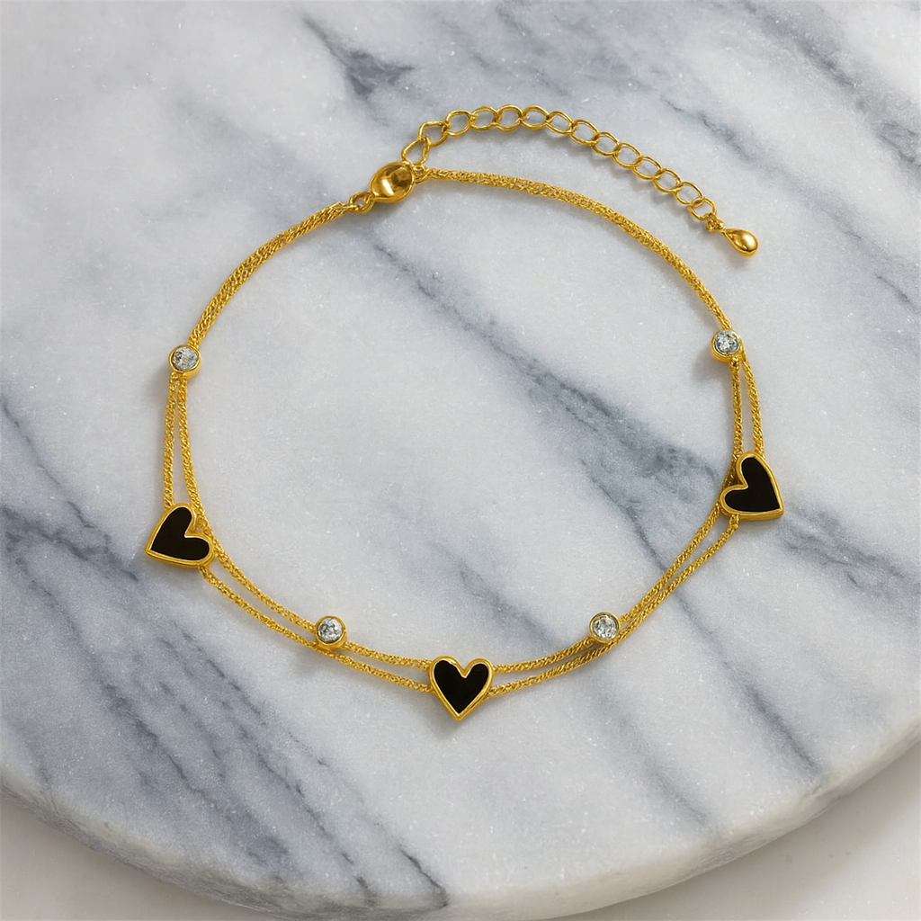 Golden Noir Anklet