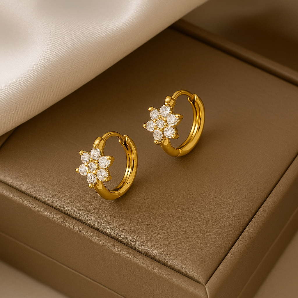 Golden Bloom Hoops